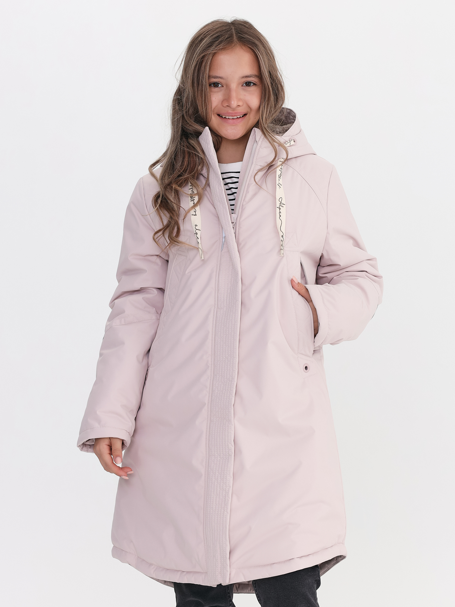 Пальто зимнее для девочки с искусственным мехом ПД1290 10 %