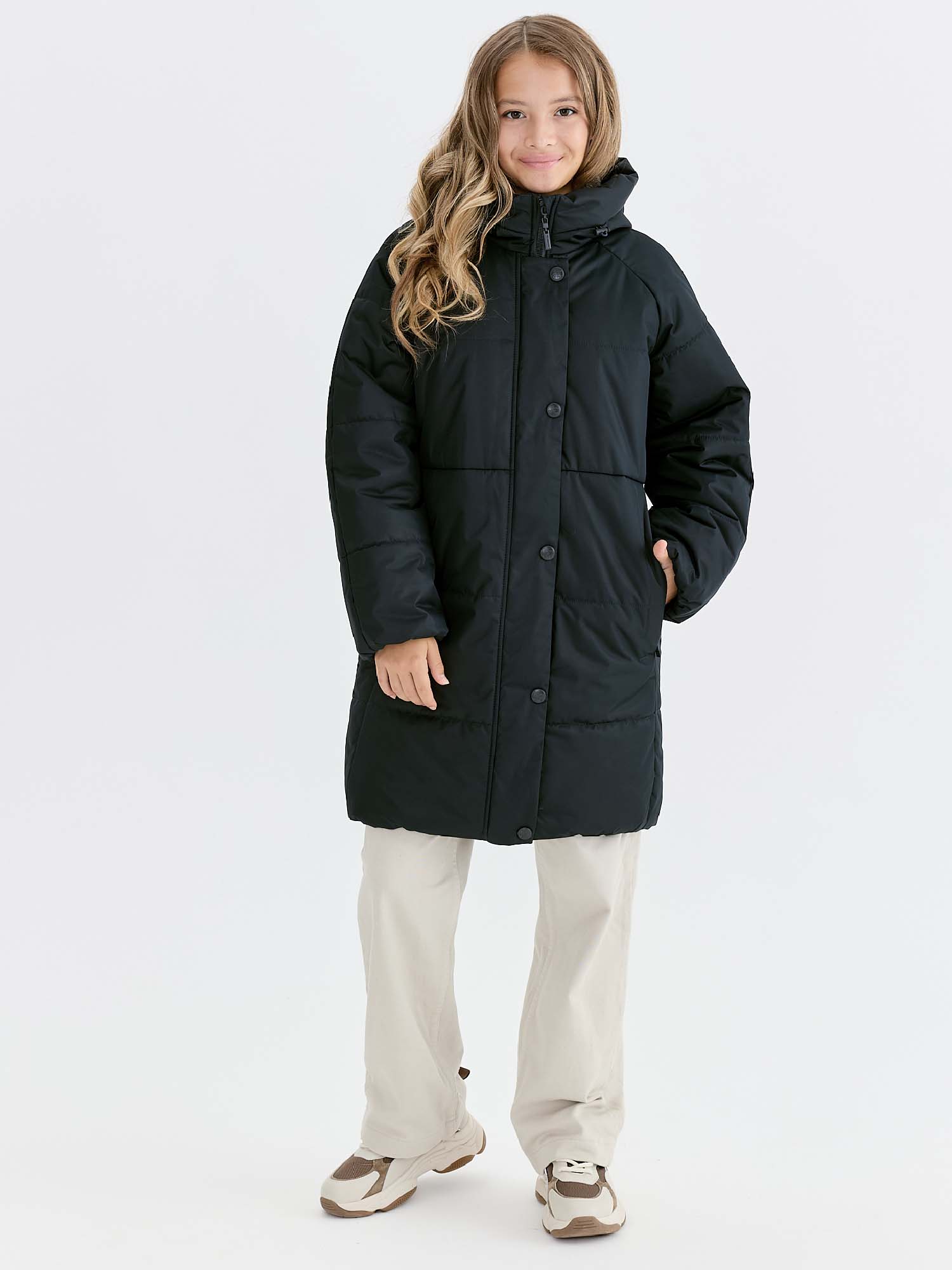 Пальто зимнее с искусственным мехом для девочки ПД1344 22 %