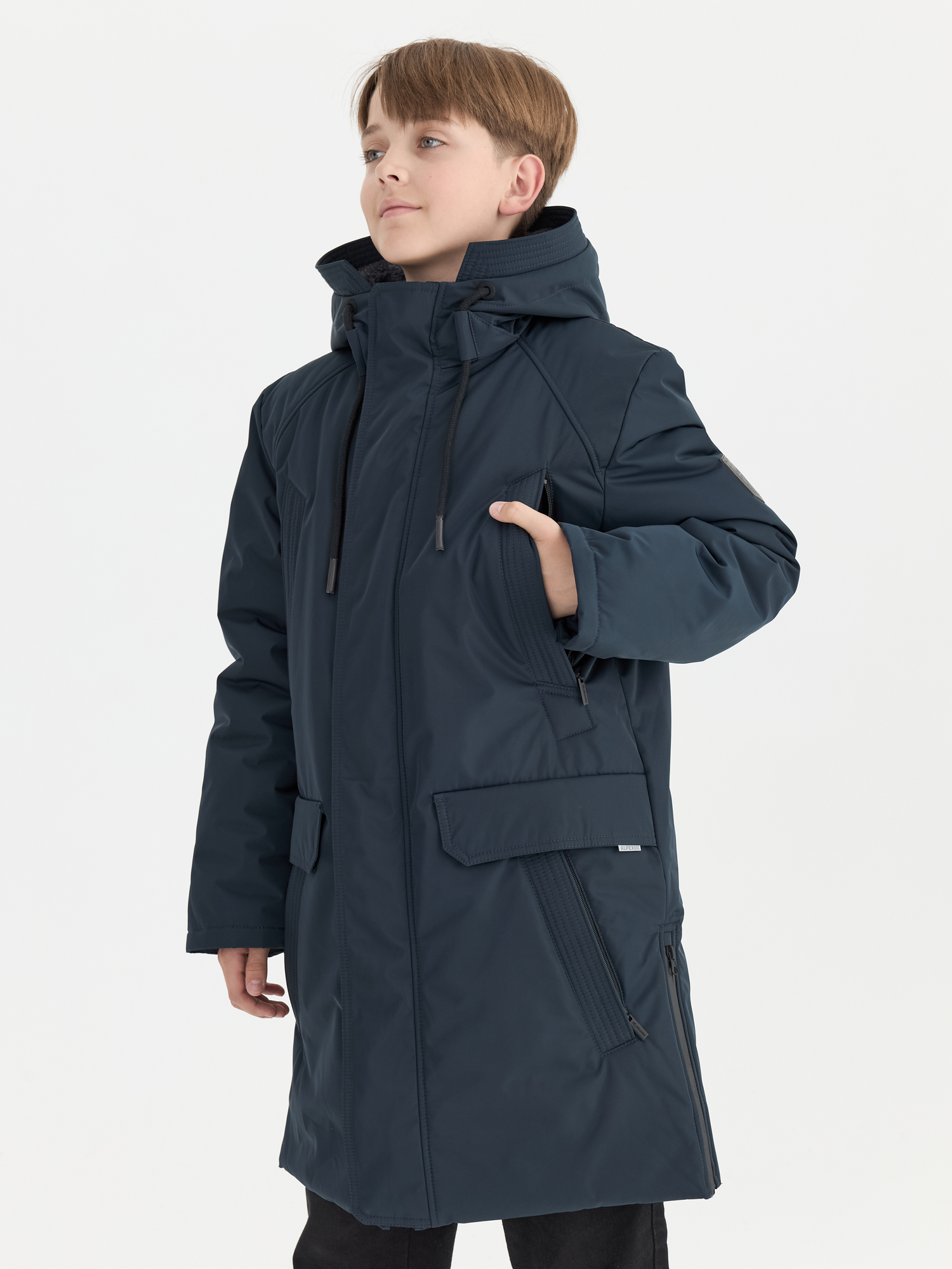 Куртка зимняя для мальчика с искусственным мехом КД1269 10 %