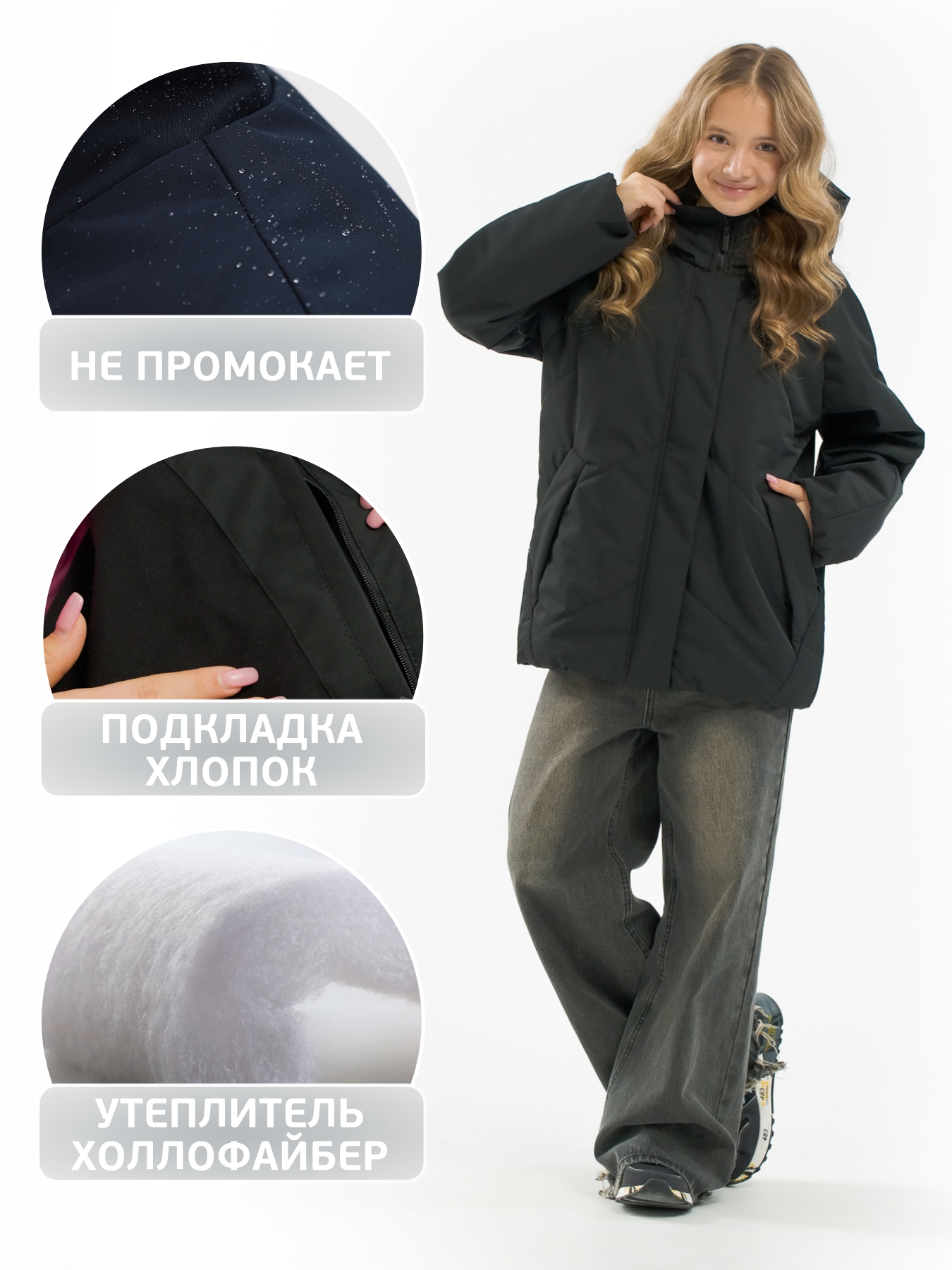Куртка межсезонная для девочки КМ1366 10 %