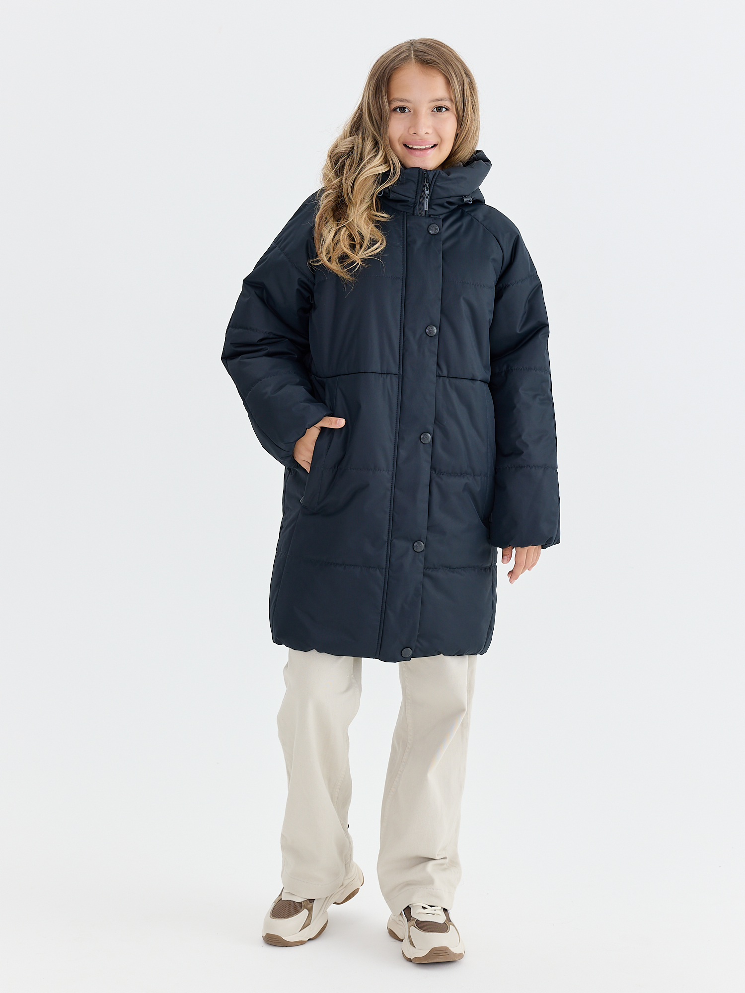 Пальто зимнее с искусственным мехом для девочки ПД1344 22 %