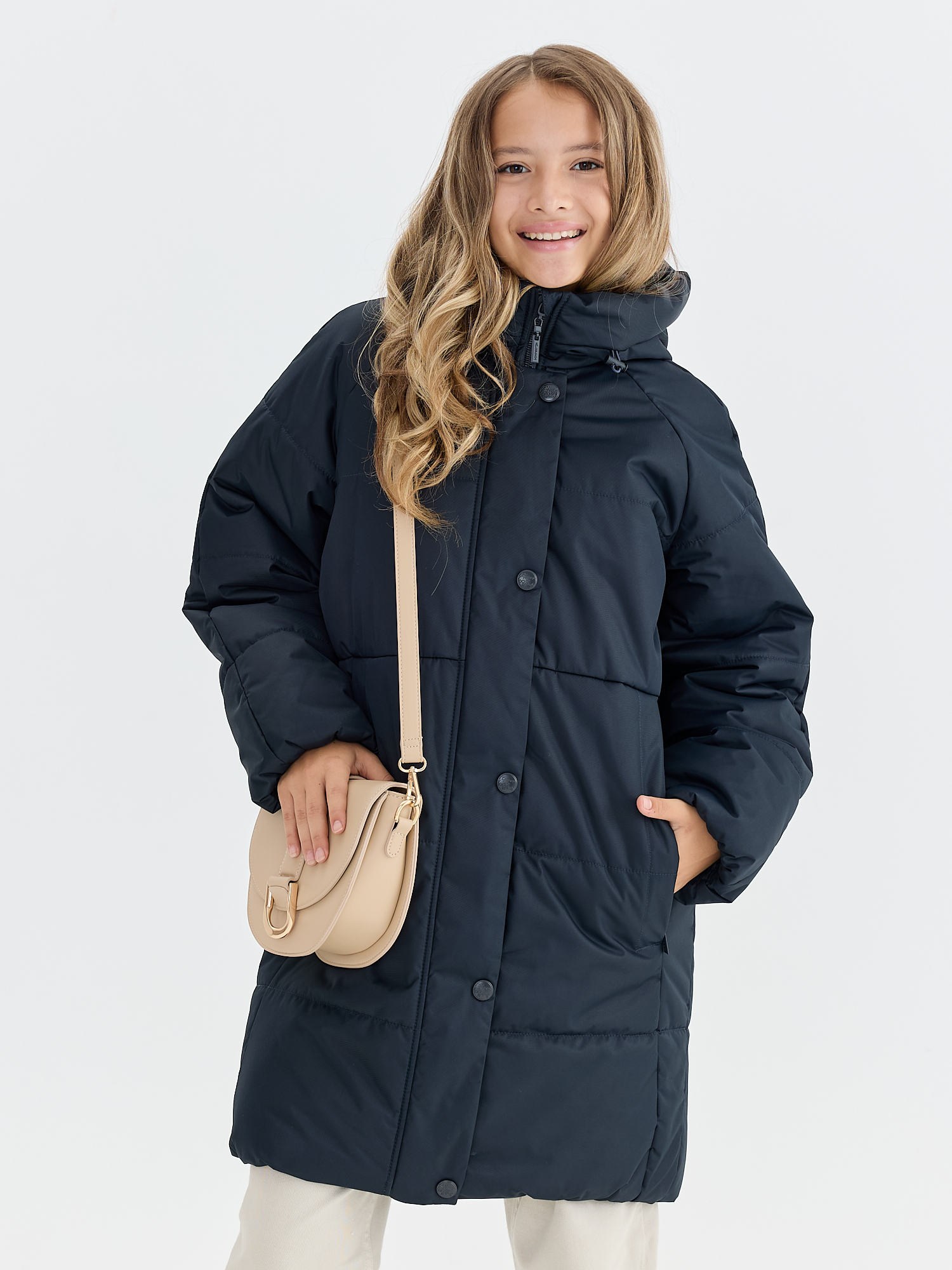 Пальто зимнее с искусственным мехом для девочки ПД1344 10 %