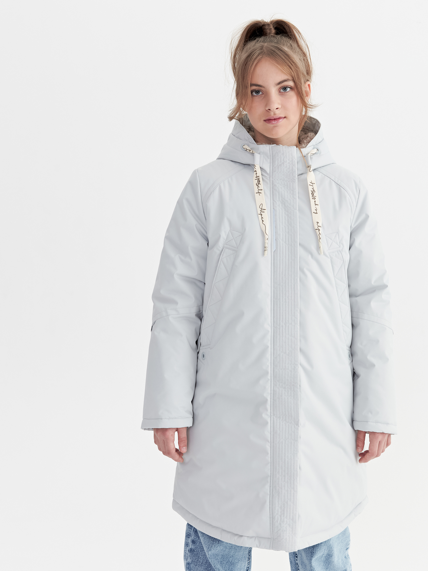 Пальто зимнее для девочки с искусственным мехом ПД1290 10 %