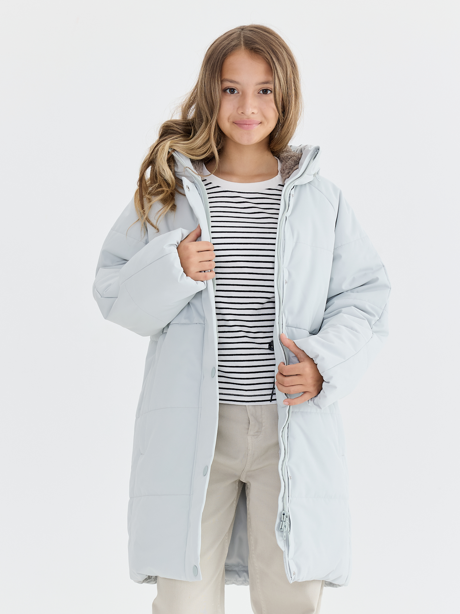 Пальто зимнее с искусственным мехом для девочки ПД1344 22 %