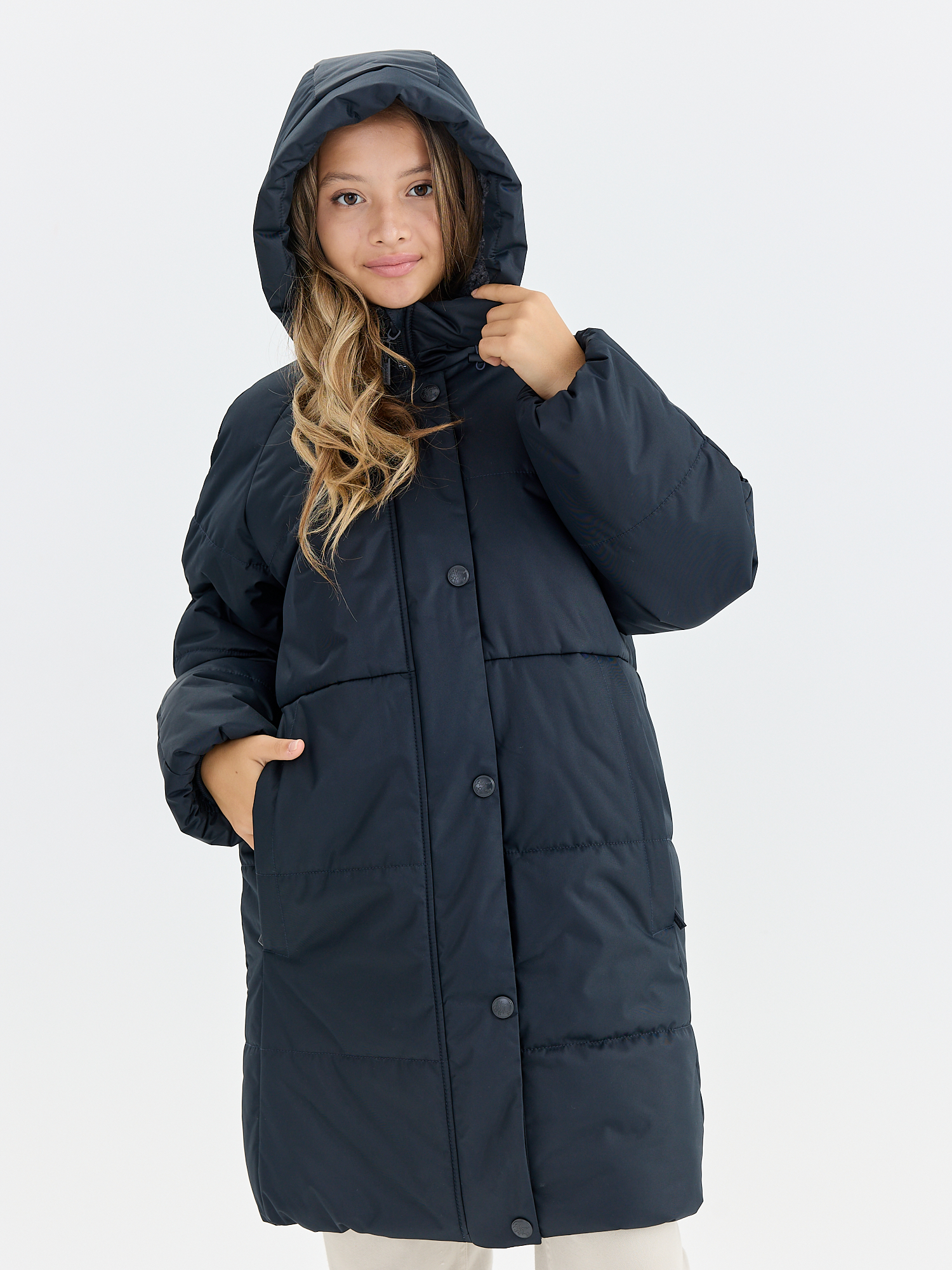 Пальто зимнее с искусственным мехом для девочки ПД1344 22 %